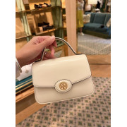 Tory Burch Small Robinson Spazzolato Top-Handle Bag #I2403