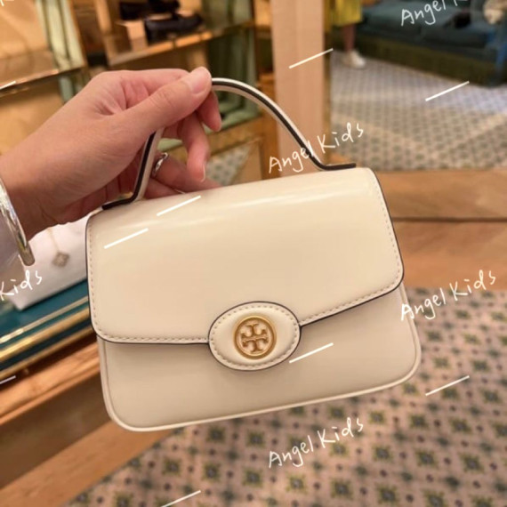 Tory Burch Small Robinson Spazzolato Top-Handle Bag #I2403