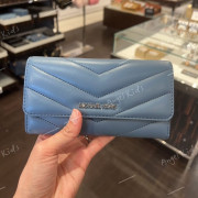 MICHAEL KORS Jet Set Travel Large Trifold Wallet  絎縫山形紋翻蓋釦式三折長夾 #L